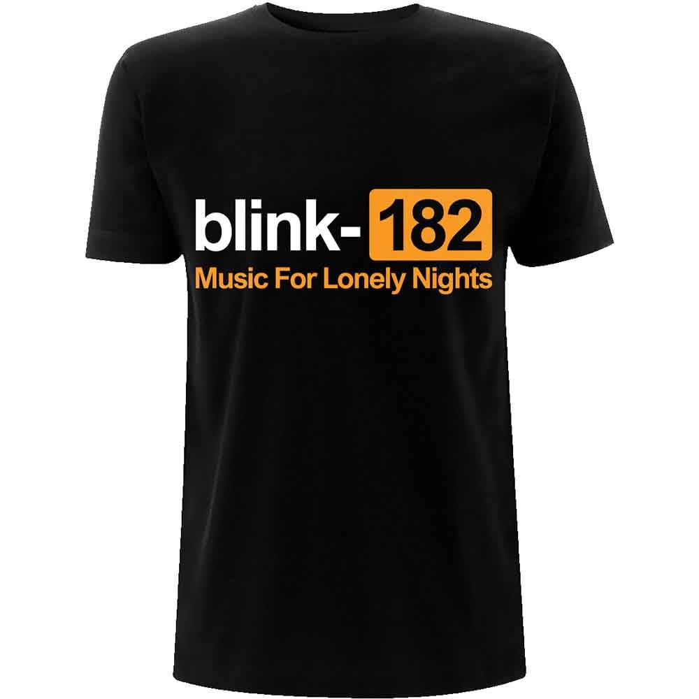 Blink-182 T Shirt Lonely Nights Band Logo Official Mens Black XL