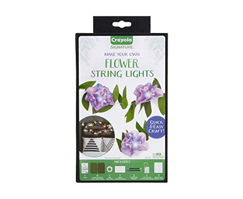Product Image of the Crayola DIY String Lights Kit, Flower Lights Adult Craft Set, Quick & Easy Fairy Lights Crafts, Gift for Adults, Ages 14+