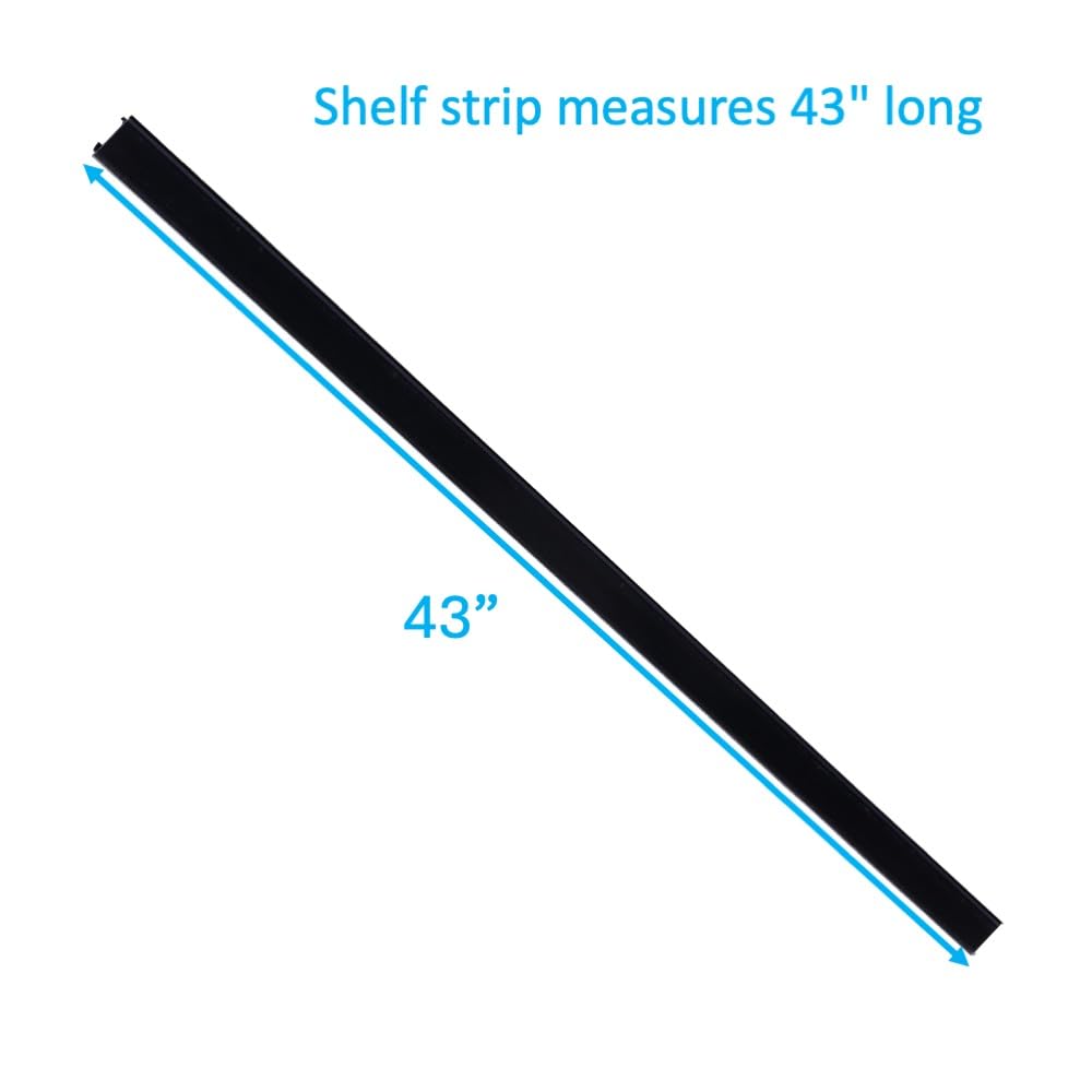 Strisce di etichette per mensole standard da 3,8 cm a 3,8 cm a 3,5 cm, confezione da 100 pezzi a scatto da 3,8 cm di altezza, porta cartellini del prezzo con plastica trasparente anteriore/retro nero