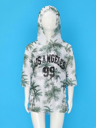 Moily Big Girls 3 Pcs Bathing Suits Floral Short Sleeve Hoodie Swim Shirts Tankini Top with Shorts4