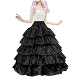 【4 Ringe und 5 Rüschen】Petticoat Rock hat 4 Ringe / 5 Rüschen und die wunderschöne Falten sind von Hand gemacht. Ein besonders schönes Accessoire für einen weiten Ballroomrock oder Brautkleider