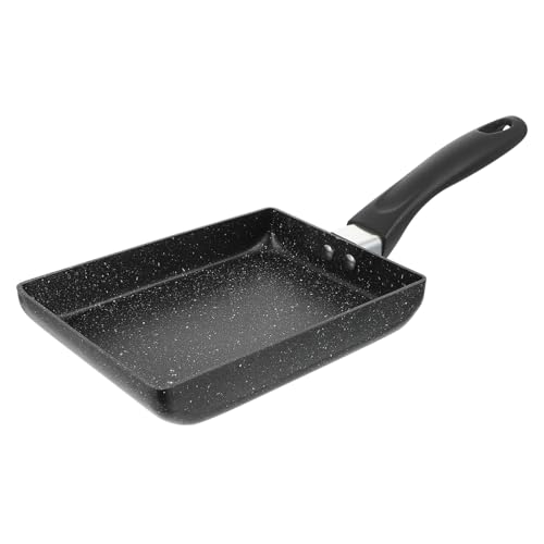 Holibanna Padella Antiaderente Quadrata per Frittata e Uova Piatto per Cottura Uniforme Manico Ergonomico Isolante Adatta Cucina Induzione Padella Versatile per Colazione e Pancake