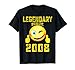 Emoji Shirt Legendary Since 2008 10th Years Old 10 Birthday