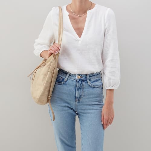 Image of HOBO Merrin Leather Bucket Backpack Convertible to Shoulder Bag for Women