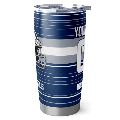 Image of Indianapolis Tumbler 20oz Travel Mug Gifts Custom Name Number