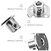Ipetboom 10 Pcs 5mm Rigid Flange Shaft Couplings High Hardness Metal Motor Guide Shaft Coupler Set M3 Wrenches for Industrial Power Transmission
