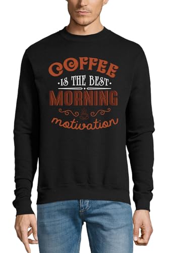 Pull en coton noir idéal pour le café matinal et le confort au bureau