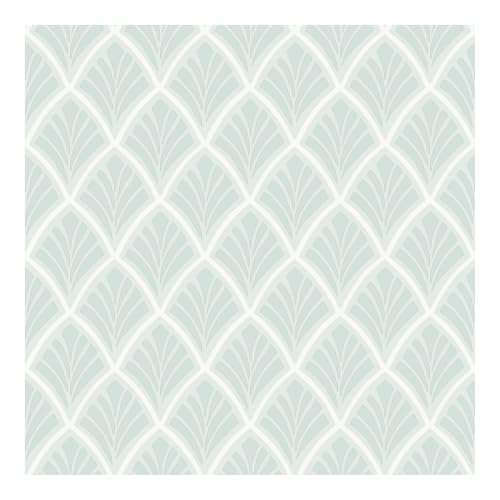 Image of Laura Ashley Florin Duck Egg Wallpaper | Duck Egg Geometric Design | Paste the Wall