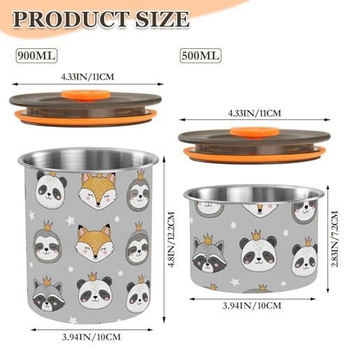 Contenedor de café hermético acero inoxidable 900ml miniatura 2