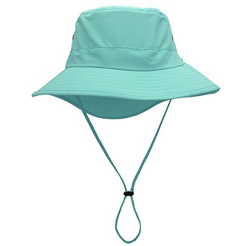 Sycore Summer Wide Brim Foldable Travel Boonie Beach Sun Hat For Women Men Teens Girls Boys Breathable Uv Protection Windproof Hiking Bucket Fishing Hats With Chin Strap Cool (Sky Blue) #TOP1