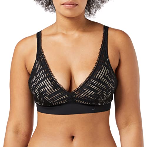 S by sloggi Damen Seven P Padded BH, Black, L