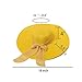 Women's Folable Floppy Hat,Wide Brim Sun Protection Straw Hat, Summer UV Protection Beach Cap(Yellow)