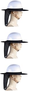 Angoily 3pcs High Visibility Mesh Sombrillas para Patio Exterior Sun Visor Sun Visor Hard Hat Shade Brim Construction Neck Shade Hard Hat Neck Shade Helmet Sun Reflective Sun Hat