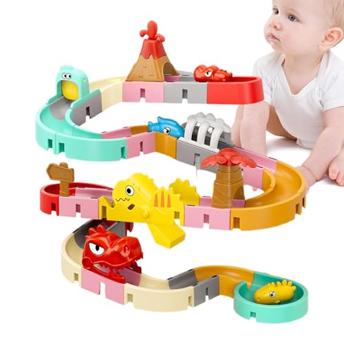 Genérico Pista de Bola de Agua de Baño-Juego de Tobogán de Para, Juguete de Agua Interactivo con Ventosa | Accesorio de Actividad de Baño para Mejorar la Coordinación œi