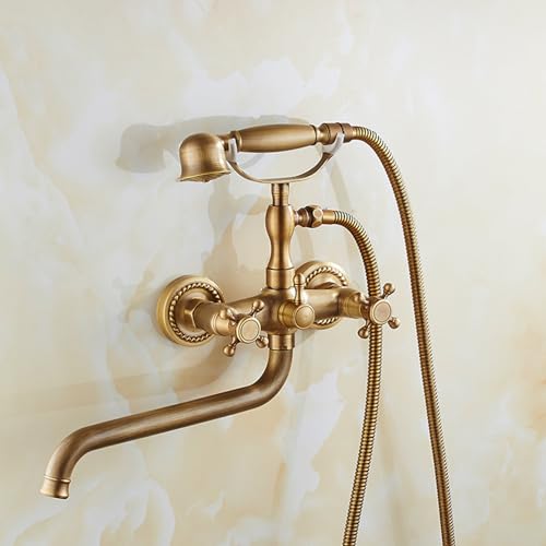 Ensemble de robinets de bain-douche au style rétro pour baignoire îlot de charme - 4