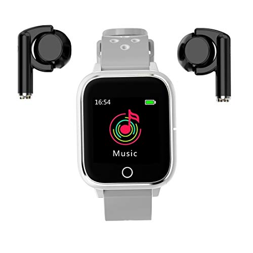 HNZZSmart Watch, 3 en 1 TWS MP3 Sport Brazalete Bluetooth, Reloj LiMinHua (Color : White)