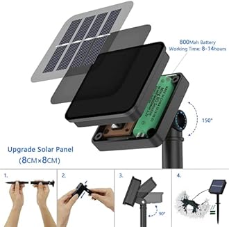 Solar Garden Lights Outdoor Waterproof, 50LED 7M/24Ft Solar Fairy Lights, Crystal Ball Lights with 8 Modes, Decorative Lighting for Home, Yard,Patio, Party, Wedding,Christmas (Cool White)