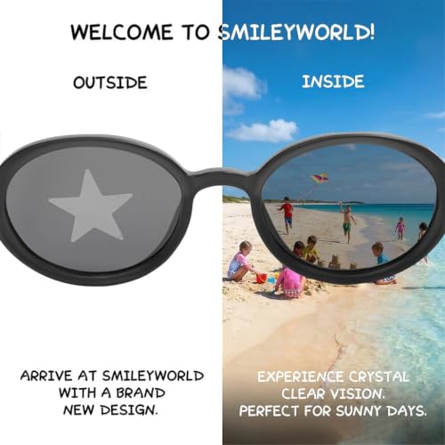Image of SMILEYWORLD Kids Sunglasses Polarized UV400 Protection for Boys Girls Flexible Unbreakable Lightweight Shatter-Resistant