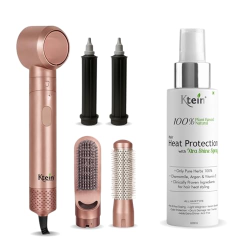 Image of Ktein Hair Styling Combo | Extra Shine Heat Protection Spray -100ml & 5-in-1 Pro Hot Air Styler