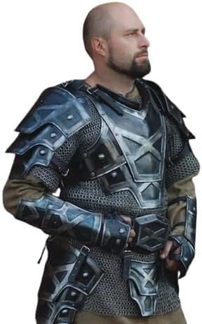 Medieval Warrior Steel Armor Set – Fantasy Viking Knight Body Armor for LARP, Reenactment, Cosplay & Display (Armor Only, No Weapon)