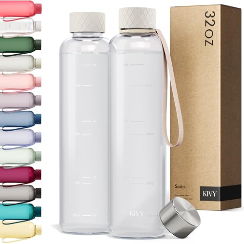 KIVY Slim Water Bottle 32oz [Lightweight...