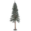 Vickerman 6 Tall Natural Bark Alpine Artificial Christmas Tree 250 Warm White Italian LED Mini Lights Faux Christmas Tree Seasonal Indoor Home Decor