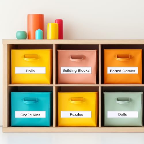 Image of Chinco 60 Pcs Self Adhesive Pockets, Bin Labels for Storage Bins, Clear Pocket Label Sleeves, Plastic Index Card Holder with Top Open for Organizing Bins Box Drawer (18 x 4 Inches)