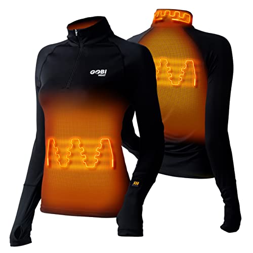 Basecamp Women’s Heated Base Layer Shirt - 8 Hours of Heat | Battery & Charger Included