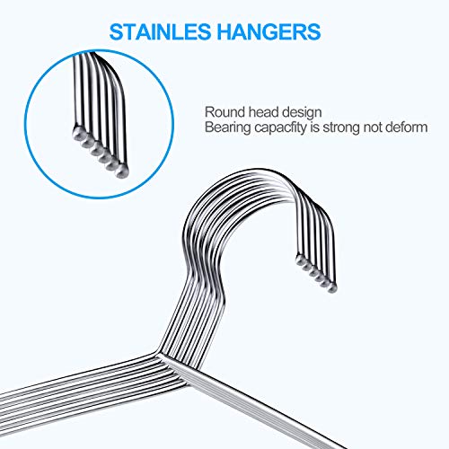 TIMMY 50 Pack Stainless Steel Wire Clothes Hangers, 16.5 in, Space-Saving by TIMMY - Used condition - Image 2