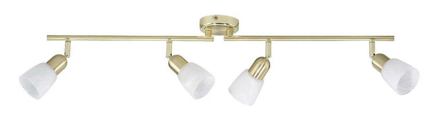 Brilliant Sofia 55331/18 Spot Light Rail 4 Bulbs Brass/Alabaster