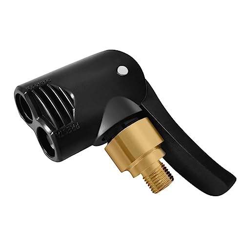 Woetwoat Adaptador de Válvula de Coche, Universal Conector de válvula de neumático, Adaptador de liberación rápida de latón con Clip,Conector de Válvula de Inflado Adaptador (1 pcs, Non deflatable)