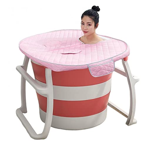 LAJOKING ܂肽ݎoX^u lp RpNg[ ۉWt ~߉H Ȉ՗ V[/SPA/ZЎ (u[ 㕝86cm+60cm×70cm) (86*60*70cm,Pink with lid)