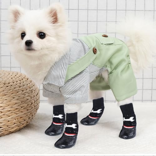 4 Pcs Hundeschuhe Hundesocken Hundeschuhe Pfotenschutz Outdoor Hundesocken Anti Rutsch Hundeschuhe Wasserdicht Hundesocken Leckschutz Hunde Schuhe Outdoor Schuhe FüR Hunde Hundesocken Wasserdicht