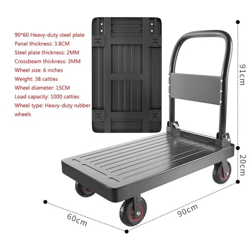 Carretilla Plegable Multiuso con Ruedas de Goma 6 pulgadas miniatura 2
