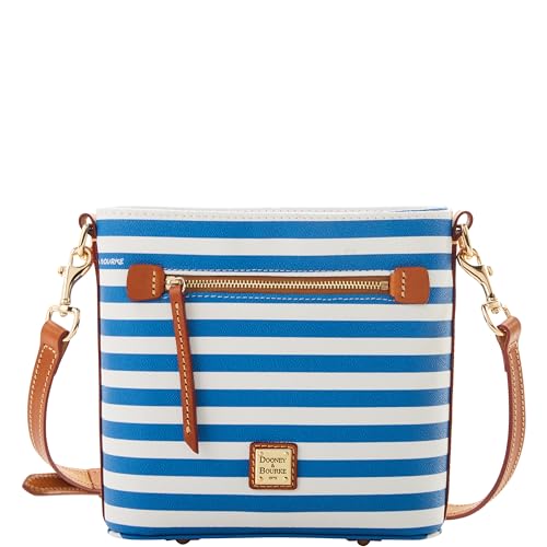 Dooney & Bourke Sullivan - Bolso cruzado pequeño de algodón recubierto con cremallera, Azul, Talla única