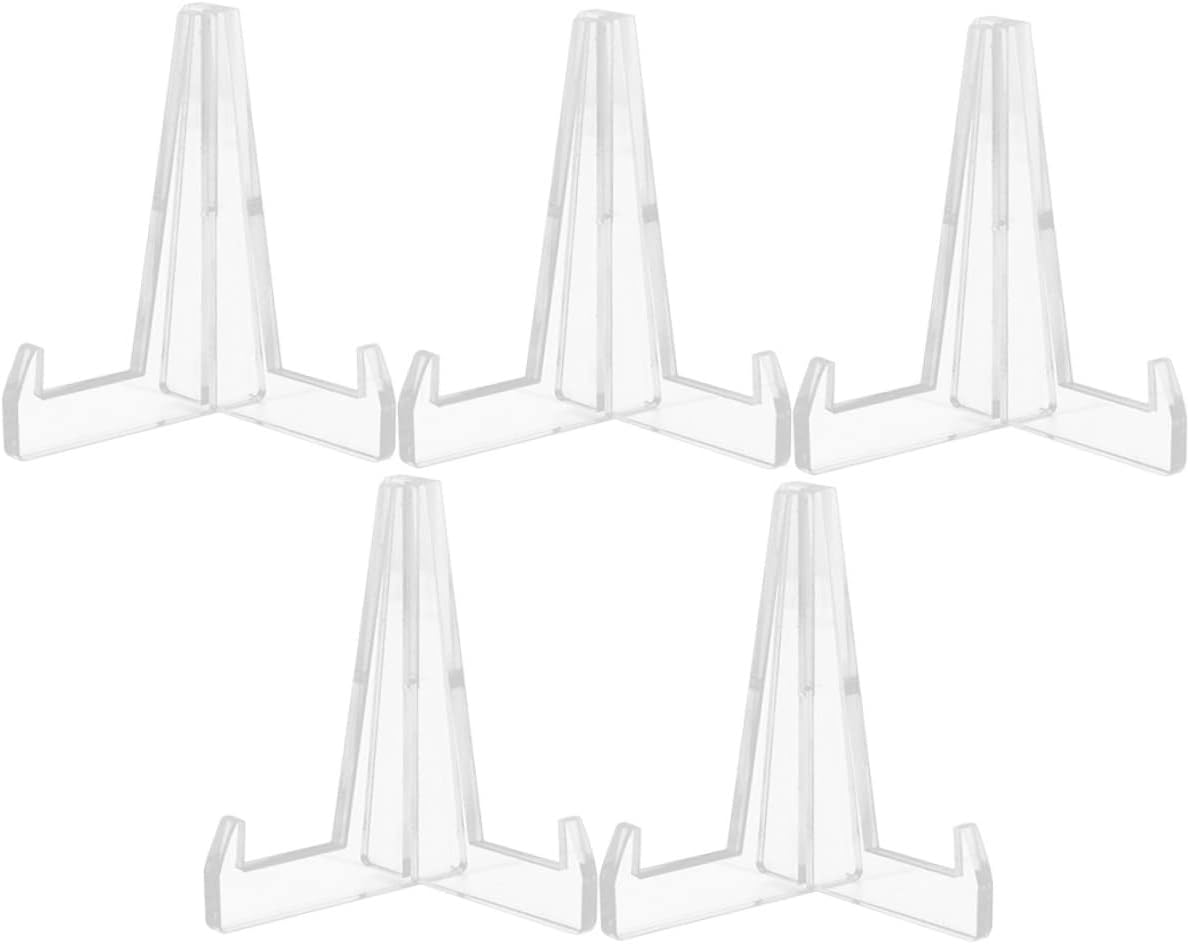 IMIKEYA 15pcs Acrylic Display Holders Plate Holder Display Stand Multi-functional Dish Rack