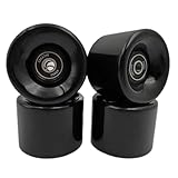 60x45mm 80A Skateboard Wheels with Bearings, 4PCS/Set PU Cruiser Wheels, Wear Resistant Silent Longboard Wheels for Street Skating
