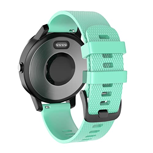 Bracelet de montre en silicone bleu sarcelle S pour Garmin Vivoactive 3 et Forerunner 245