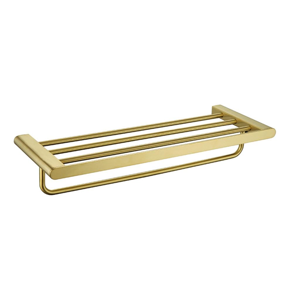 Jabonera de pared y accesorios de baño dorados para un aseo moderno y limpio