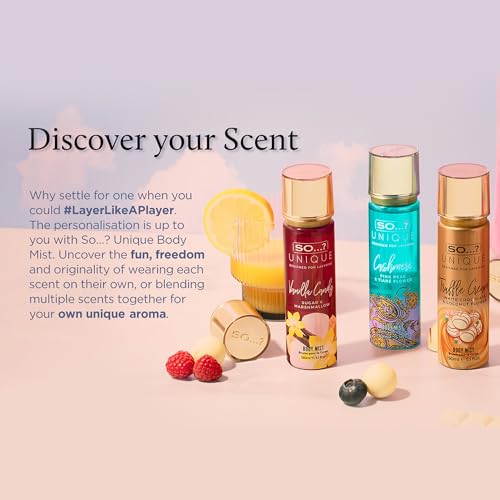 Image of So...? Unique Vanilla Candy Body Mist - Delightful Perfume for Women - Sweet, Fruity Vanilla Perfume with Peach and Rose - Gifts for Women - 5.1 oz