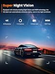 Galphi 4K Dash Cam Front, intégré 5G WiFi, 32GB Carte incluse, Caméra en Dash pour voitures, Mini Dashcam pour les voitures avec enregistrement de boucle, G-Sensor, 24 Surveillance des heures de stationnement, APP, Appui 256GB Max