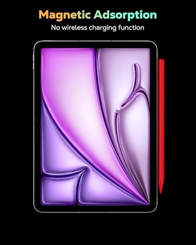 Image of Moko Pencil for iPad(A16) 11th 10th Gen,USB-C Fast Charging,Red | Stylus Pen for 2018-2026 Apple iPad 11 /10 /9 /8 /7 /6 /A16, Mini 7-5, Air M4-M2 11 inch /13 inch /5 /4 /3, Pro 13 inch /12.9 inch /11 inch Tilt Sensitivity