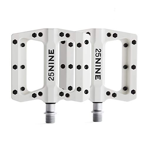 25Nine Bushido Bmx Platform Pedals - Durable Thermoplastic Bike Pedals For Bmx And Mtb - White #TOP2