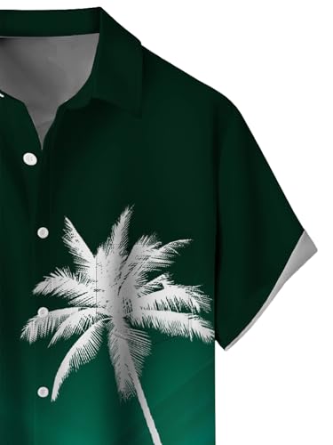 Mens Hawaiian Shirts Regular fit Short Sleeve Button Down Shirt Tropical Holiday Beach Printed Shirts4
