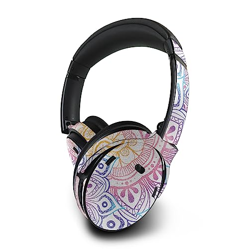 Image of MightySkins Glossy Glitter Skin Compatible with Bose QuietComfort 45 Headphones Vibrant Mandala | Protective, Durable High-Gloss Glitter Finish | Easy to Apply | Made in The USA