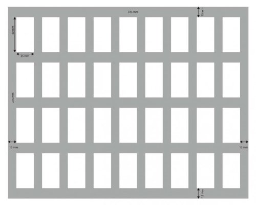 HS050WH20 Plateau en mousse de 50 mm pour figurines demi-grandeur avec