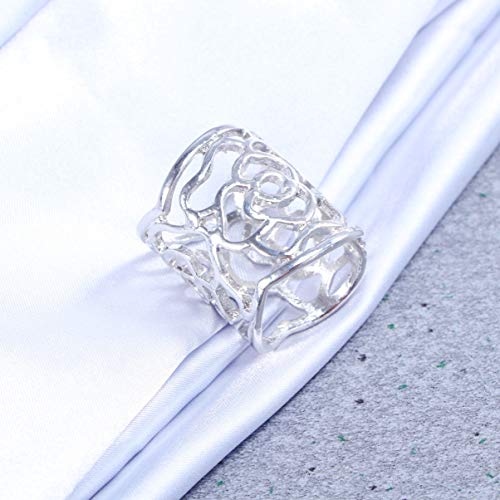 FAVOMOTO Anel de Fivela de Guardanapo Atraente Anel de Guardanapo Brilhante Fivelas de Metal Elegant