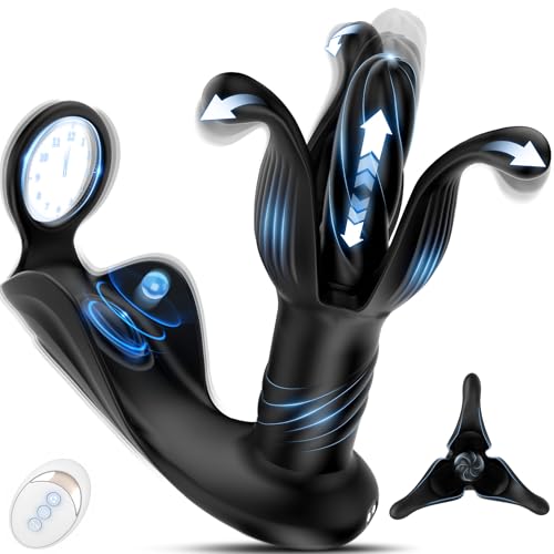 Soulour Analvibratoren für Mann Prostata Stimulation Männer, 4 IN 1 Expansions- und Schubmodi Analplug mit Penisring & Hodenvibration, Sex Spielzeug für die Männer Anal Plug Vibrator mit 9x9 Modi Reif Soulour Analvibratoren für Mann Prostata Stimulation Männer, 4 IN 1 Expansions- und Schubmodi Analplug mit Penisring & Hodenvibration, Sex Spielzeug für die Männer Anal Plug Vibrator mit 9x9 Modi Reif