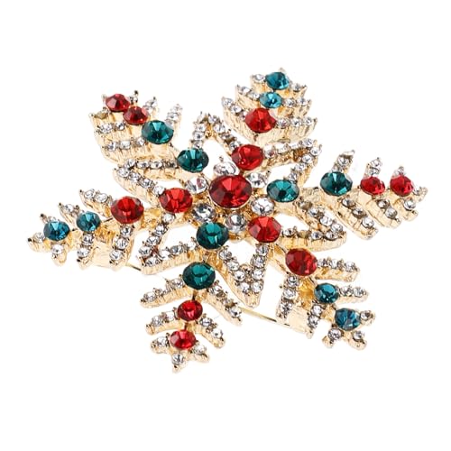Broche de Noël haut de gamme en alliage ciselé et strass étincelants