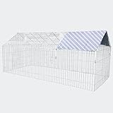 hacer corral conejo Material: metal galvanizado WilTec Conejera Jaula Conejos Corral Conejos Animales pequeños Mascotas Corralito Chinchillas Cobayas